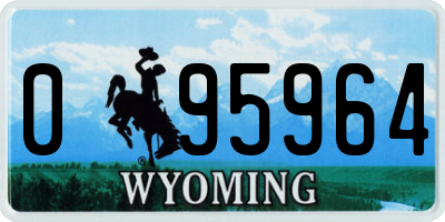 WY license plate 095964
