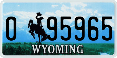 WY license plate 095965