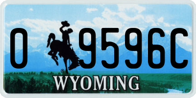 WY license plate 09596C