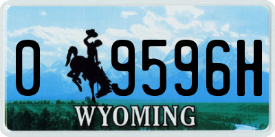 WY license plate 09596H