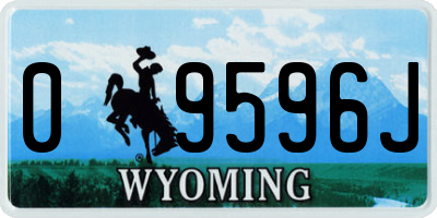 WY license plate 09596J