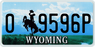 WY license plate 09596P