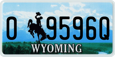 WY license plate 09596Q