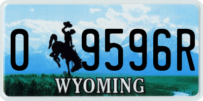 WY license plate 09596R