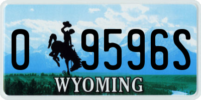 WY license plate 09596S