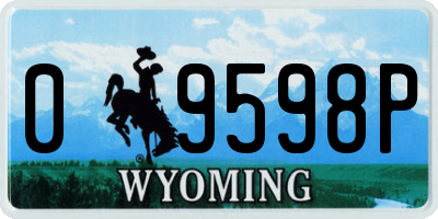 WY license plate 09598P