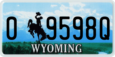 WY license plate 09598Q