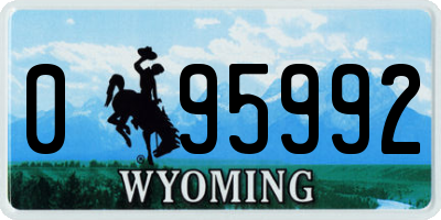 WY license plate 095992
