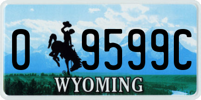 WY license plate 09599C