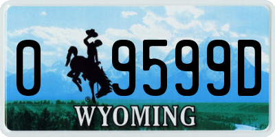 WY license plate 09599D