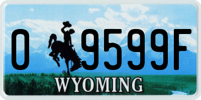 WY license plate 09599F