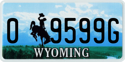 WY license plate 09599G