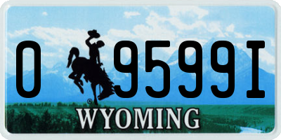 WY license plate 09599I