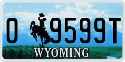 WY license plate 09599T