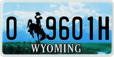 WY license plate 09601H