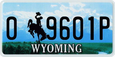 WY license plate 09601P
