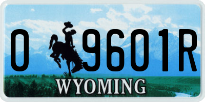 WY license plate 09601R