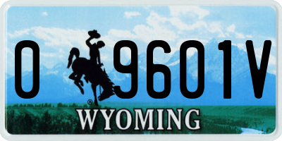 WY license plate 09601V