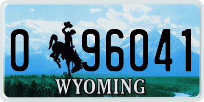 WY license plate 096041
