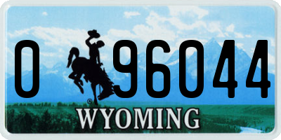 WY license plate 096044