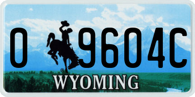 WY license plate 09604C