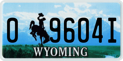 WY license plate 09604I