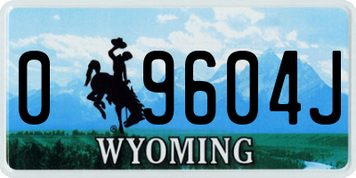 WY license plate 09604J