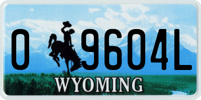 WY license plate 09604L