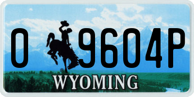 WY license plate 09604P