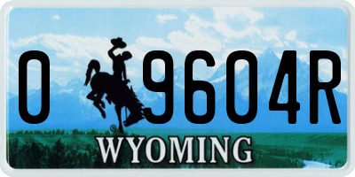 WY license plate 09604R