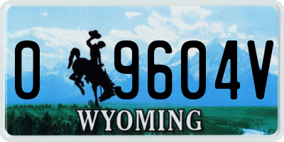 WY license plate 09604V