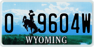 WY license plate 09604W