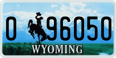 WY license plate 09605O