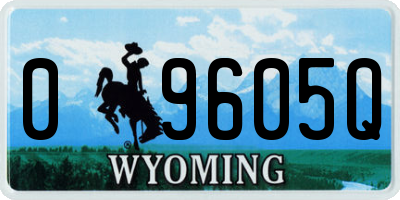 WY license plate 09605Q