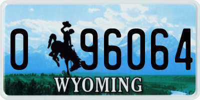 WY license plate 096064
