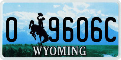 WY license plate 09606C