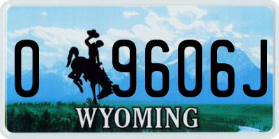 WY license plate 09606J