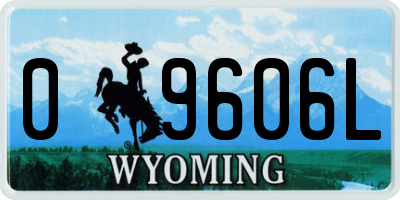 WY license plate 09606L