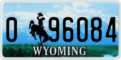 WY license plate 096084