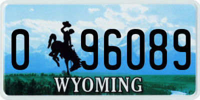 WY license plate 096089