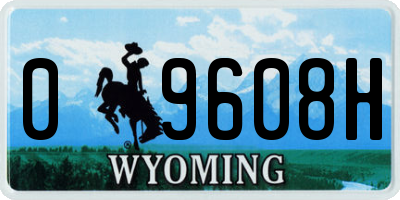 WY license plate 09608H