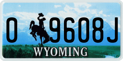 WY license plate 09608J
