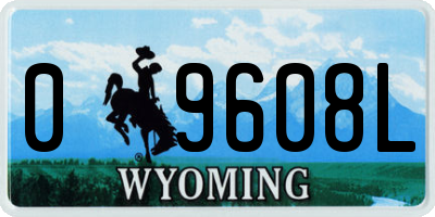 WY license plate 09608L