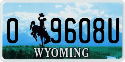 WY license plate 09608U