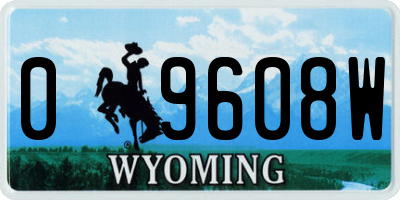 WY license plate 09608W