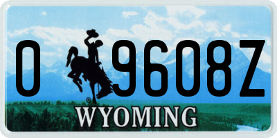 WY license plate 09608Z