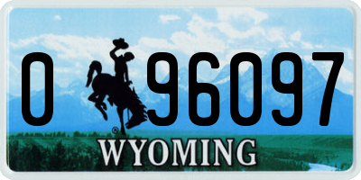 WY license plate 096097