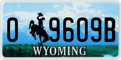 WY license plate 09609B
