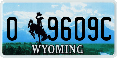 WY license plate 09609C
