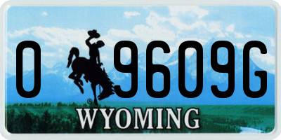 WY license plate 09609G